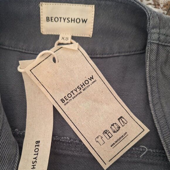 Beotyshow Men’s Gray Cotton Canvas Vest size XS - Picture 3 of 5